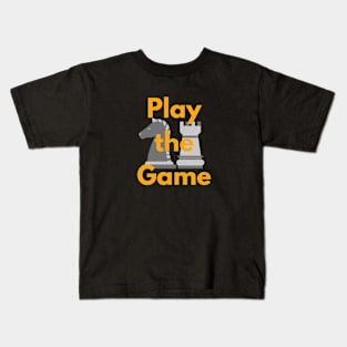 Play the Chess Game Grey and Orange Kids T-Shirt